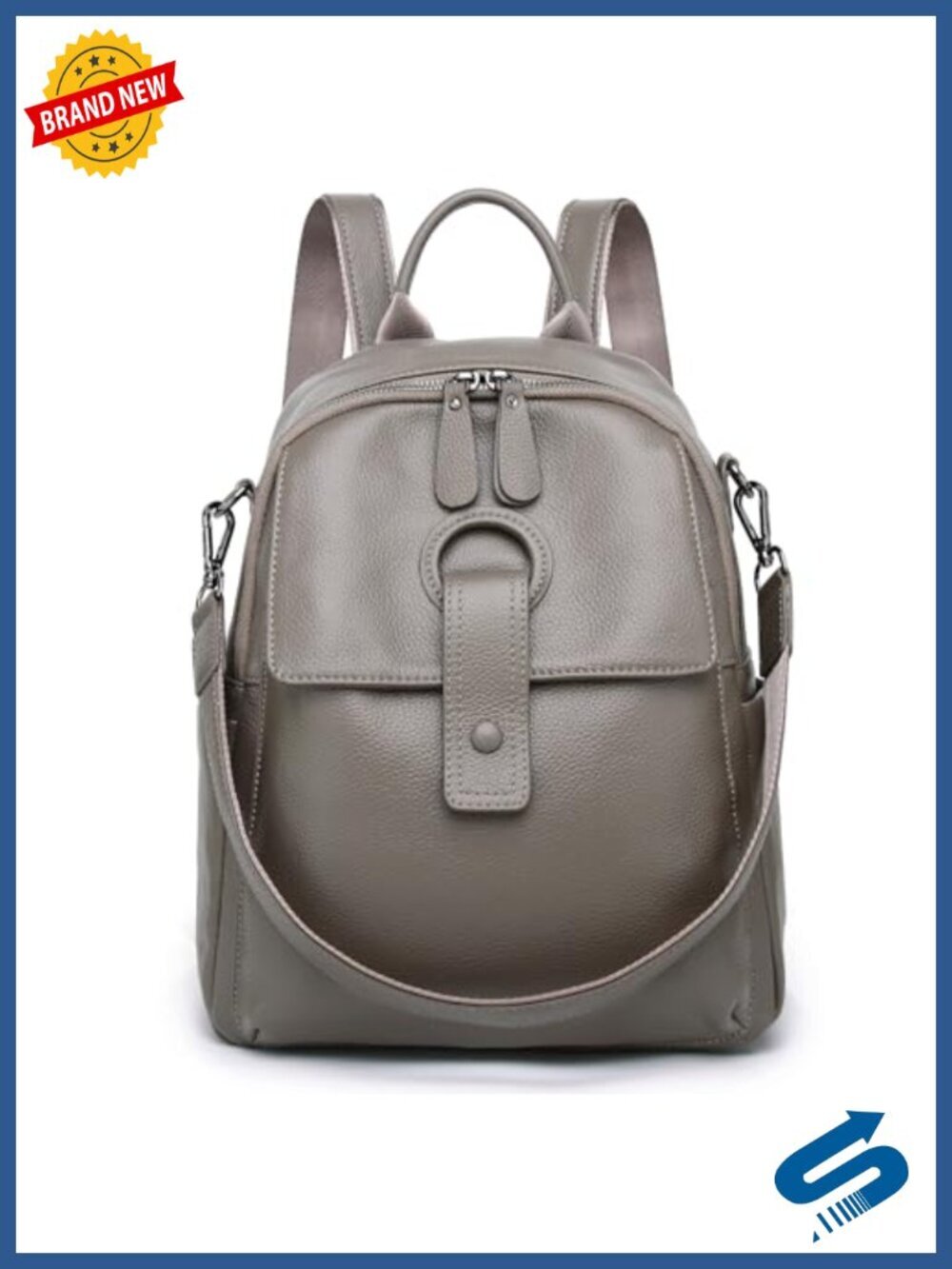 Genuine Leather Backpack Purse Women Anti-Theft Travel Convertible Shoulder Bag